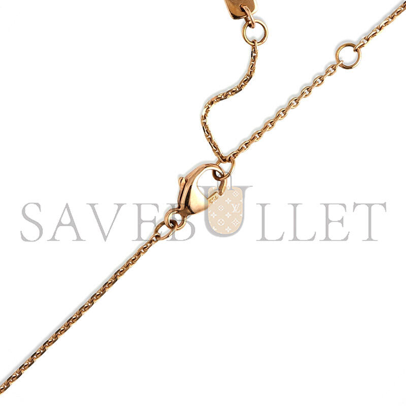 Mes1kaa baby move 18k rose gold necklace with d1am0nds